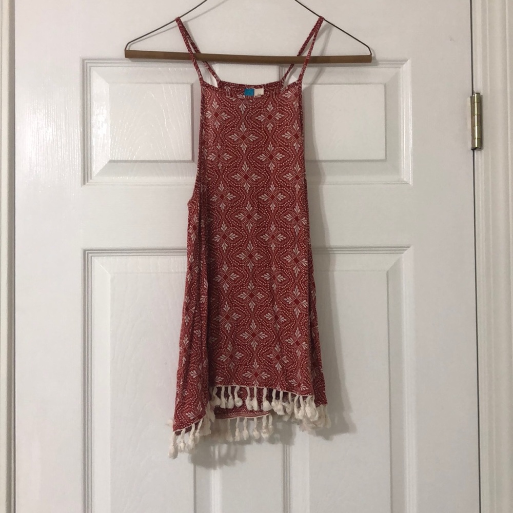 Red Boho Tank